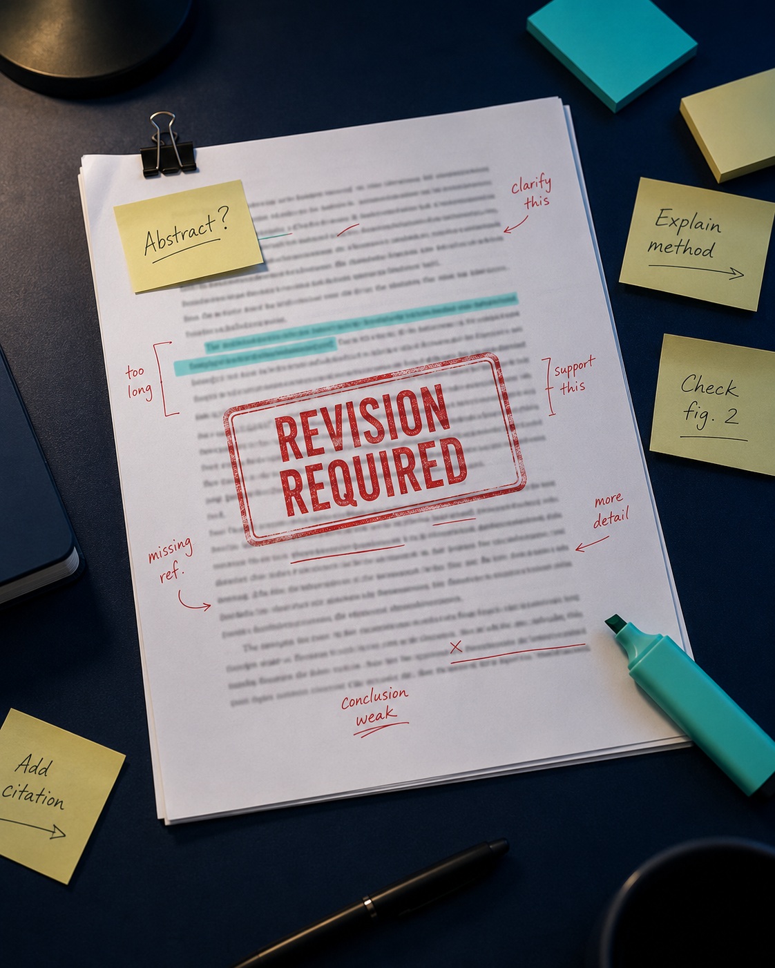 Rejected manuscript with review annotations